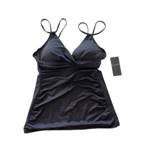 Ralph Lauren Other - Ralph Lauren Women's Black Double Strap Twist Front Tankini Top Size 6 $115